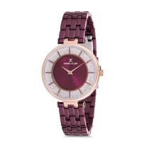 Relogio Analogico Feminino Daniel Klein Premium DK12176-6 - Bordo e Rosa Ouro