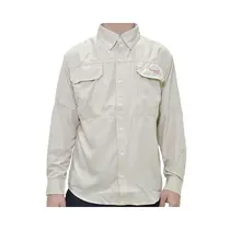 Sumax Pesca Vestuario Camisa de Pesca BSW1901-K-s Ventilada Mang.Larga Poliester Masculino Kaki