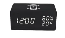 Reloj Digital Cargador Wir Sate AC-T11W c/Despertador Y Temperatura