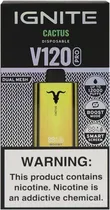 Vape Descartável Ignite V120 Pro Cactus 12000 Puffs Dual Mesh Gold
