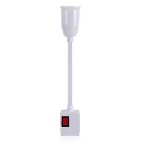 Soquete Flexível do Adaptador do Suporte Da Lâmpada / Adaptador para Velador Portatil para Lampada E27 624321 / 60W / 250V - Branca