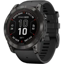 Relógio Smartwatch Garmin Fenix 7X Pro Sapphire Solar Titanio DLC - Carvão Grey/Black (010-02778-10)
