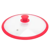 Tampa de Vidro Panela Frigideira Caçarola 28CM Rojo