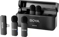 Microfone Sem Fio Boya BY-V4U USB-C - Preto