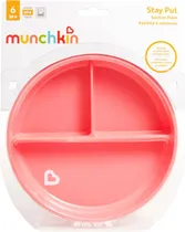 Prato com Divisores Stay Put Munchkin - 27160 (Rosa)