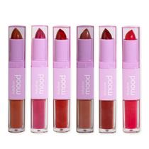 Baton Ruby Rose Duo Feels Mood Matte + Gloss Cores Varias HB-8614