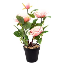 Planta Artificial Decorativa Salmon com Vaso