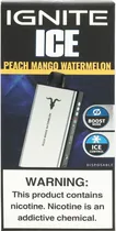 Vape Descartável Ignite V400 Ice Peach Mango Watermelon 40000 Puffs