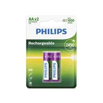 Pilha Recargable Philips AA R6B2RTU25/97 PACK-2 2500MAH