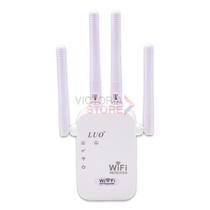 Repetidor Wireless Luo LU-WF2602 Repeater com 4 Antenas 300MBPS / 5GHZ / 100-240V - Branco