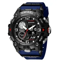 Relógio Masculino Analógico e Digital Smael 8055 Bkbu - Preto Azul