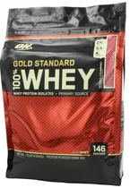 Optimum Nutrition Gold Standard 100% Whey - Delicious Strawberry 146 Porções 10LB(4.54KG)