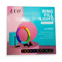 LED Iluminador Luo Ring Light LU-R331 com Tripé - Preto