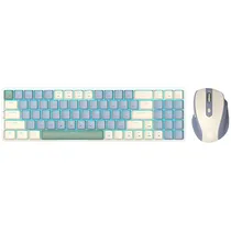 Kit Teclado Mecânico + Mouse Redragon 8772CB 75% Sem Fio Switch Redragon Low Profile Mechanical - Azul/Creme (Inglês)
