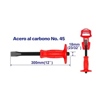Cincel de Punta Plana Emtop ECCL251801 Acero Al Carbono Nº45 30 CM