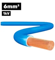 Cabo Flexível Silnax 1KV Hepr 1*6MM 100M Azul