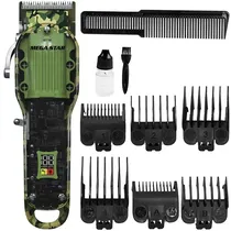 Máquina de Cortar Cabelo Megastar QWE024 Recarregável - Transparente/Camuflado  Máquina de ...