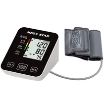 Aparelho Medidor de Pressão Digital Megastar HT563 para Braço com Display LCD - Blanco/Negro