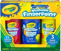 Têmpera Crayola Washable Fingerpaint 55-1310 (3 Unidades)