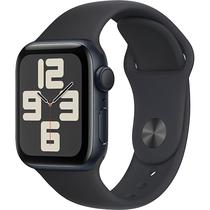 Apple Watch Se 2A Geracao (2024) Caixa de Aluminio Em Midnight Pulseira Esportiva Cor Midnight 40 MM M/L MXE93LL/A