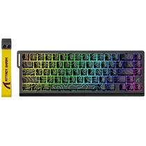 Teclado Gamer Mecânico Attack Shark X68 He 60% RGB 8K USB-C Switch Magnético - Black Contours (Inglês)