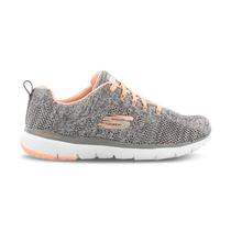 Tenis Skechers Feminino Flex Max Appeal 3.0 Cinza/Coral 13077GYCL