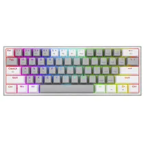 Teclado Gamer Redragon K616-RGB Fizz Pro BT USB / Wireless / RGB / Ingles - Cinza / Branco