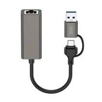 Xo Hub HUB018 USB-A/Type-C To RJ45 Negro