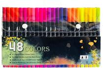 Marcador Brush Pens Dual Art Marker - MZ368919 (48 Cores)