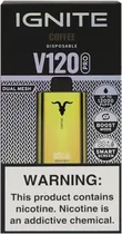 Vape Descartável Ignite V120 Pro Coffee 12000 Puffs Dual Mesh Gold