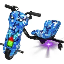 Triciclo Elétrico Audisat 6.5" Bluetooth/Speaker - Camouflaged Blue  Triciclo El...