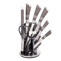 Conjunto de Facas de 8 Peças com Suporte Giratório