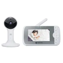 Babá Eletrônica Motorola VM64 - 1080P - com Tela - Wi-Fi 2.4GHZ - Tela 4.3" - Branco