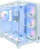Gabinete Satellite Gammer K899 10 Fan Branco (Sem Fonte)