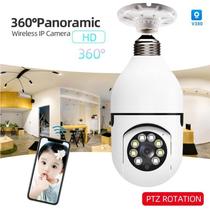 Bocal Camera de Seguranca Wifi IP Sem Fio 360 com Encaixe de Lampada