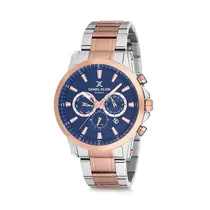 Relógio Analógico Masculino Daniel Klein Exclusive DK12224-3 - Prata e Rosa Ouro