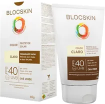 Protetor Solar Blocskin com Cor Claro SPF 40 Chá Verde - 60G