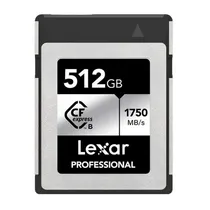 Cartão de Memoria Cfexpress Lexar Professional Tipo B Silver 1750 MB/s-1300 MB/s 512 GB (LCXEXSL512G-Rneng)