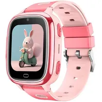 Relogio Smartwatch Inteligente para Crianças Blulory U86DD Kids / 4G / Sim Card / Sos Alarma / Chamada de Video / GPS / Microfone / Camera / 64MB + 128MB / 1.5" / 7 Juegos Incluidos - Rosa