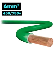 Cabo Flexível CH 450/750V 6MM 100M Verde