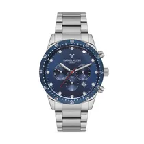 Relógio Analógico Masculino Daniel Klein Exclusive DK.1.12600-2 - Prata/Azul