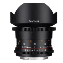 Lente Cine Samyang Canon VDSLR 14MM T3.1 II Ef FF