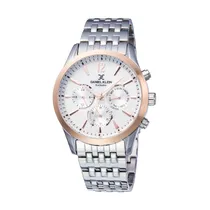 Relógio Analógico Masculino Daniel Klein Exclusive DK11942-2 - Prata/Rosa Ouro