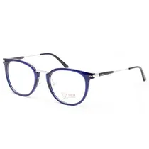 Óculos de Grau Visard CD0606 Unissex, Tamanho 50-20-140 C10, Metal - Azul Marinho e Preto
