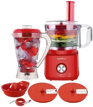 Multiprocessador + Liquidificador Britânia 900W (220V) - Vermelho