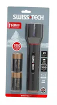 Swiss+Tech Linterna ST031012 350 Lumenes/300METROS Alcance Max Negro