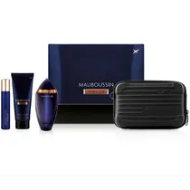 Kit Perfume Masculino Mauboussin Private Club Edp 100 ML + Travel Spray + Gel de Banho + Estojo