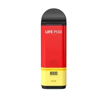 Life Pod Vaper Desechable Eco Cartridge 8000PUFF Strawberry Banan