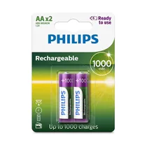 Pilhas Recarregáveis Philips R6B2RTU10/97 AA - 2 Unidades