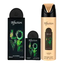 Kit Lattafa Pride Affection - 3 Em 1 - Perfume Edp 100ML + Perfume Edp 20ML+ Desodorante 200ML